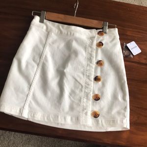 Free People white mini skirt